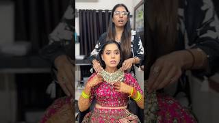 My gorgeous bride in making chhavibridalworld CBW bridal makeup bridalmakeupartist jodhpur [upl. by Merras269]