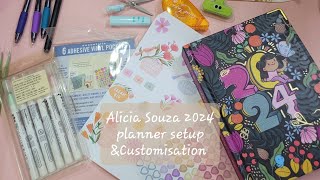 2024 Alicia Souza planner setup ampcustomisation [upl. by Lesna197]