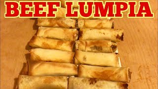 First Time Cooking On The NuWave Air Fryer  Filipino Beef Lumpia  Eggs Roll Recipe [upl. by Tenej]