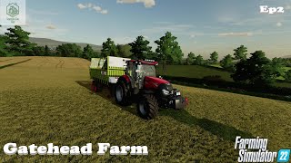 Gatehead Farm Ep2  Mowing Grass  Carting Silage  Mucking Out Cows  Farming Simulator 22  FS22 [upl. by Landes652]