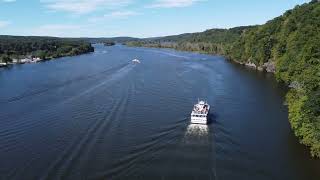 Gillette Castle State Park Drone Footage  Connecticut River  Hadlyme Ferry Boat Launch  4K [upl. by Teri82]