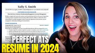 THE PERFECT RESUME TO BEAT THE ATS IN 2024  FREE TEMPLATE INSIDE [upl. by Reeves]