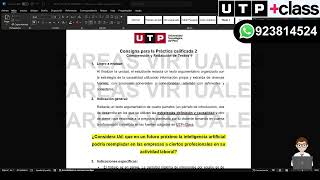 🔴ACS15 Semana 15 Tema 01 Tarea Práctica Calificada 2 PC2 COMPRENSIÓN Y REDACCIÓN DE TEXTOS 1 [upl. by Springer]