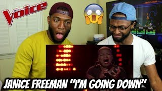 The Voice 2017 Knockout  Janice Freeman quotIm Goin Downquot REACTION [upl. by Ahtel]