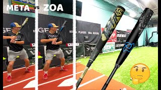 2022 DeMarini ZOA vs 2021 Slugger META [upl. by Hayashi304]