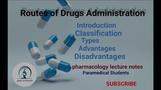 Routes of Drugs Administration  Pharmacology lecture notes  paramedical class [upl. by Cherilyn448]