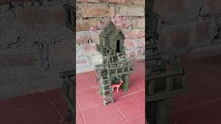 Amazing tree house making with clay 🏡  clayhouse treehouse craft [upl. by Maurita306]