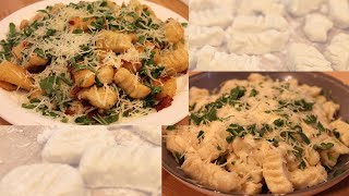 Homemade Bacon Gnocchi  2 types of serving  Домашние ньокки с беконом – 2 варианта подачи [upl. by Lananna]