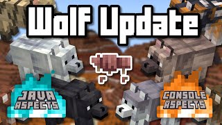 THE WOLF UPDATE  Java and Console Aspects Updates OUT NOW Minecraft Bedrock Armored Paws 12080 [upl. by Aikehs315]