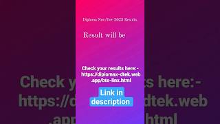 how to check diploma result  diploma result website [upl. by Anivlis]