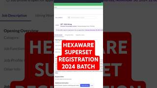 Hexaware Superset Registration freshers superset job hexaware hiring trending jobopportunity [upl. by Atinor602]