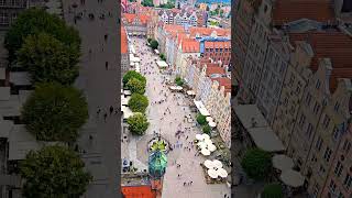 Gdansk poland gdansk view tourism tower explore summer panorama people amsterdam [upl. by Anaiad]