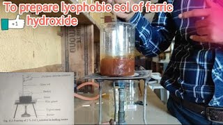 To prepare lyophobic sol of ferric hydroxide  experiment no 11 11thchemistry practical [upl. by Vashti]