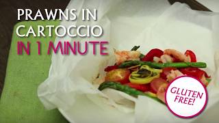 Prawns in Cartoccio in 1 minute [upl. by Lennod]