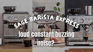 NOT A HOW TO  SAGE BARISTA EXPRESS  LOUD CONSTANT BUZZING NOISE FIXED [upl. by Anazus]