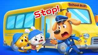 Police Teach School Bus Rules  Safety Tips  Cartoons for Kids  Sheriff Labrador [upl. by Eusebio236]