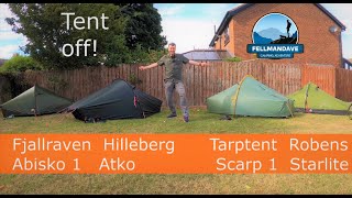 TUNNEL TENT A LIST1p Abisko1 v Akto v Scarp 1 v Starlight1 Detailed comparison review [upl. by Lezned]