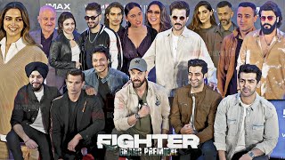 UNCUT  Fighter Starstudded Grand Premiere  Hrithik Roshan Deepika Padukone Industry Friends [upl. by Diarmuid206]