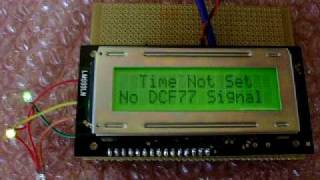 DCF77 Frankfurt Radio Controlled Atomic Time Signal LCD [upl. by Halyhs]