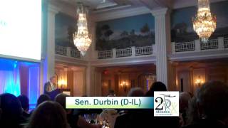 Sen Durbin Accepts 2011 Claude Pepper Award [upl. by Ellednahc]