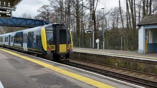 Class 450 SWR 450083 departing Frimley [upl. by Rufford]