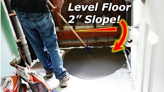 How To Self Level Your Floor DIY Fix 2quot Slope [upl. by Gitel]