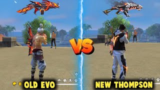 OLD EVO THOMPSON VS NEW CYBER CLAWS THOMPSON DAMAGE ABILITY TEST  BEST THOMPSON SKIN IN FREE FIRE [upl. by Joelynn]