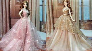 Gorgeous Barbie Doll Dresses ❤ 4 DIY Doll Makeover Transformations  BARBIE DOLL HACKS [upl. by Gasparo]