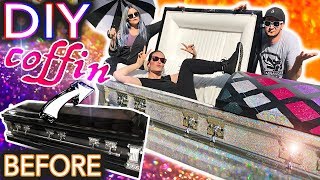 I Made My Own Holo Glitter Coffin ftThreadbanger dying to get inside [upl. by Aehc]