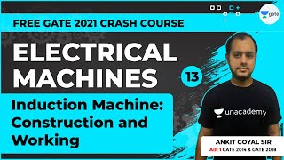 Induction Machine Construction and Working  Lec 13  Electrical Machines  GATE amp ESE Ankit Goyal [upl. by Aineval]