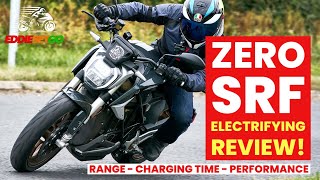 Zero SRF REVIEW  Electric Zero Motorcycle Onboard Walkaround and Acceleration Test [upl. by Arnaldo]