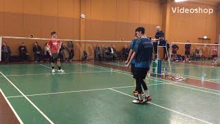 Badminton doubles Mads Christophersen  Frederik Colberg vs Rasmus Espersen  Emil Hybel [upl. by Yalc]