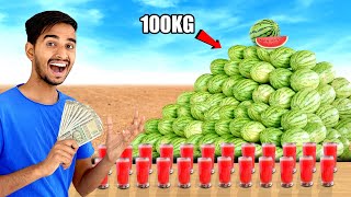 How Much Juice From 100 kg Watermelon 🍉  100 Profit [upl. by Ainehta]