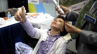 How to Tonometry Over Eyelid with Tonometer DIATON at Academy of Ophthalmology AAO 2010 [upl. by Draillih975]