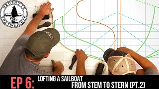 Ep 6  Lofting a Sailboat from Stem to Stern Part 2 [upl. by Juta]