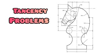 Tangency problems in  Technical drawing  Engineering drawing [upl. by Eibmab794]