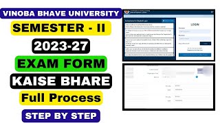 VBU SESSION 202327 KA SEM2 KA EXAM FORM KAISE BHARE  HOW TO FILL VBU SEM2 EXAM FORM [upl. by Johnny]