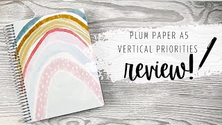 PLUM PAPER VERTICAL PRIORITIES A5 REVIEW [upl. by Silda618]