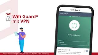 McAfee Mobile Security WLAN VPN amp Diebstahlschutz DE [upl. by Mraz]