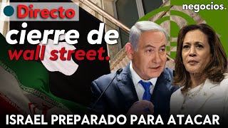 CIERRE DE WALL STREET Israel preparado para atacar a Irán golpe a Kamala y Nvidia supera a Apple [upl. by Eppesuig960]