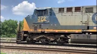 Berea Ohio June 19th double meet Csx first manifest Norfolk southern double stacks [upl. by Atoel606]