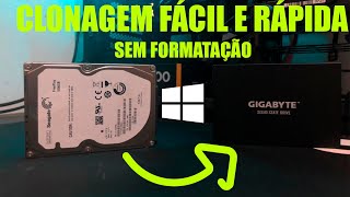 Como clonar seu Windows de um HD para um SSD Modo fácil e rápido [upl. by Limak732]