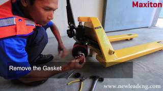 Repair Pallet Truck  Replace Steering Wheel [upl. by Kreda]