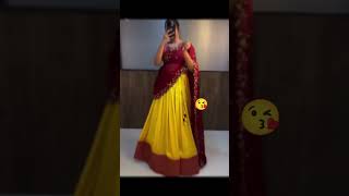 half saree from meesho scratch 😍ramyaharshavlogs meeshofinds ytshorts viral trending meesho [upl. by Yehudi]