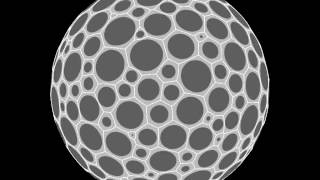 Additively Weighted Voronoi Diagram on the Surface of a Sphere [upl. by Eednyl]