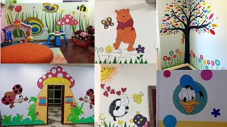 Preschool wall decoration ideasClassroom wall decorationSchool Wall painting ideaWall hanging art [upl. by Medeah]