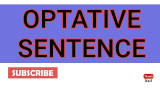 what is optative sentence optative sentence kya hota hai [upl. by Whit546]