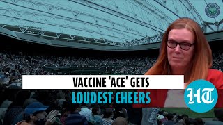 Scientist behind Oxford vaccine gets standing ovation at Wimbledon Video goes viral [upl. by Sunderland]