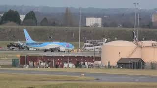 CROSSWIND LANDINGS LIVE Birmingham Airport 20122023 planespotting [upl. by Enytnoel]