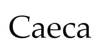 How to Pronounce Caeca [upl. by Linnette487]